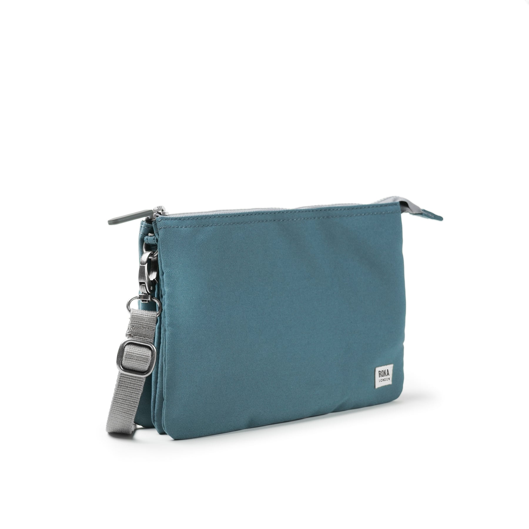 Carnaby Crossbody XL Airforce Recycled Canvas Roka London