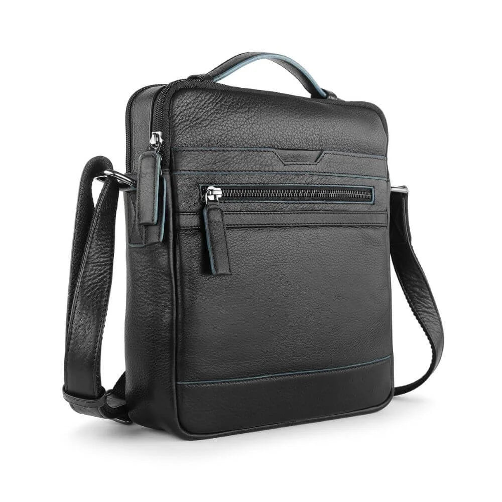 Primehide Leather Crossbody Bag with Top Handle & Twin Zip Compartments Lena Hudson