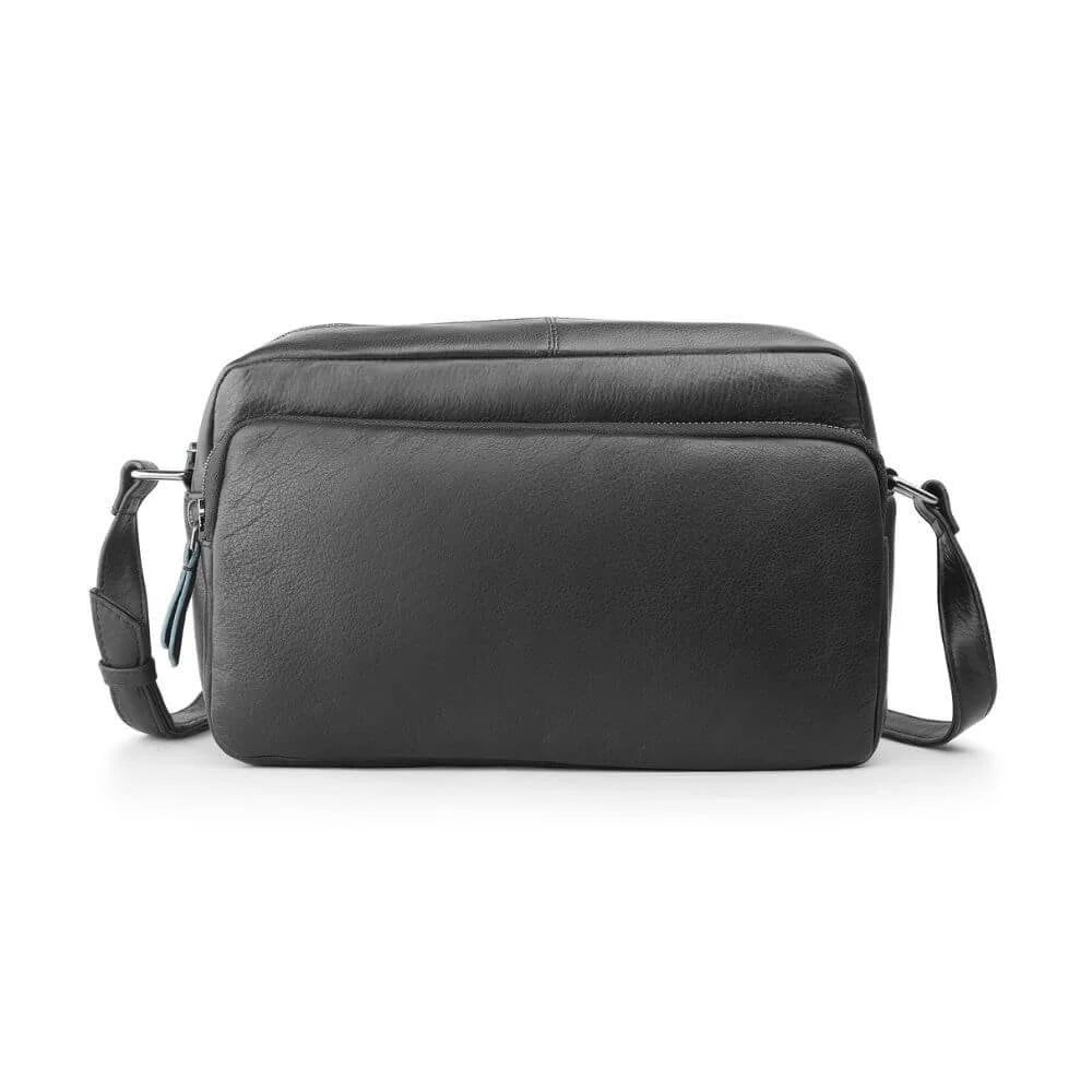 Primehide Leather Handbag with Zip-Top & Crossbody Strap Iris Hudson