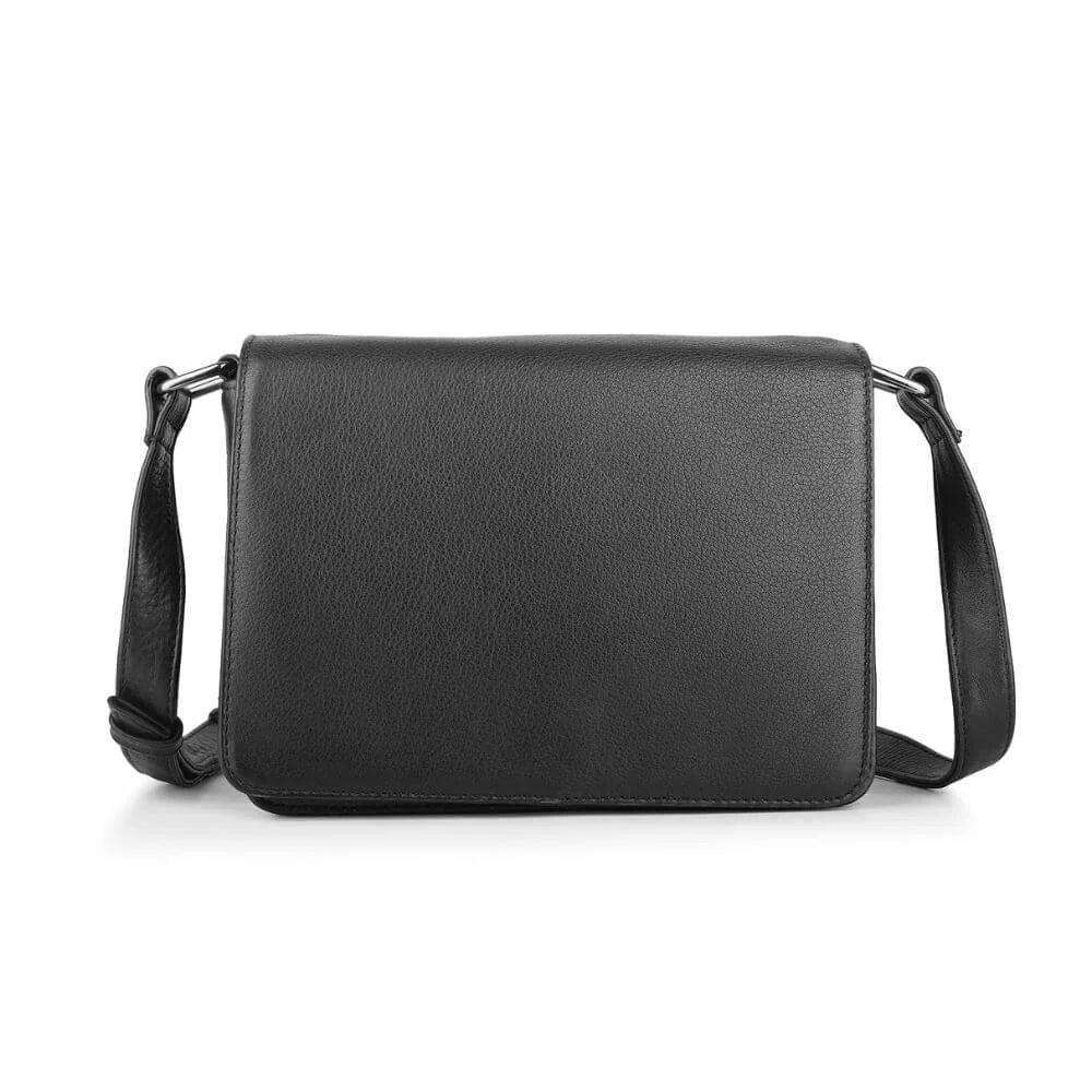 Primehide Leather Shoulder Bag with Multi-Compartments Nina Hudson