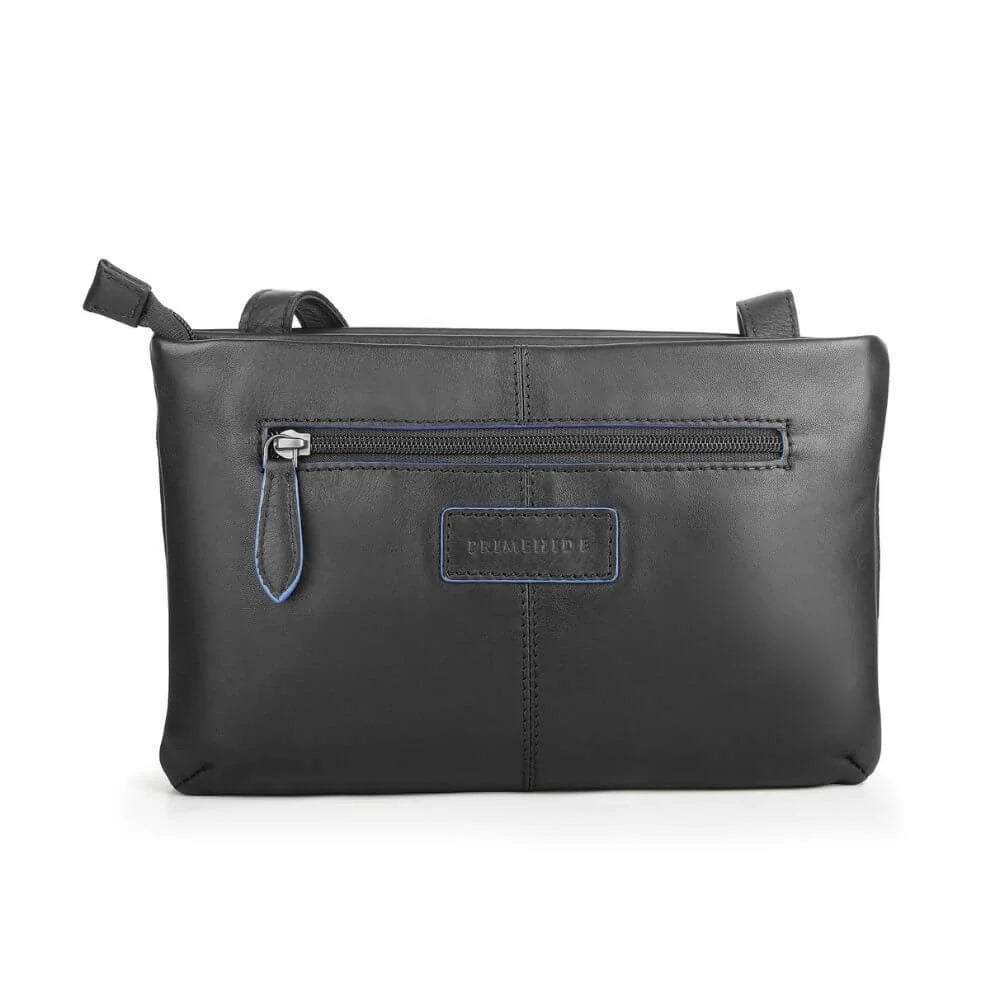 Primehide Leather Crossbody Bag with Triple Compartment Rose Chester