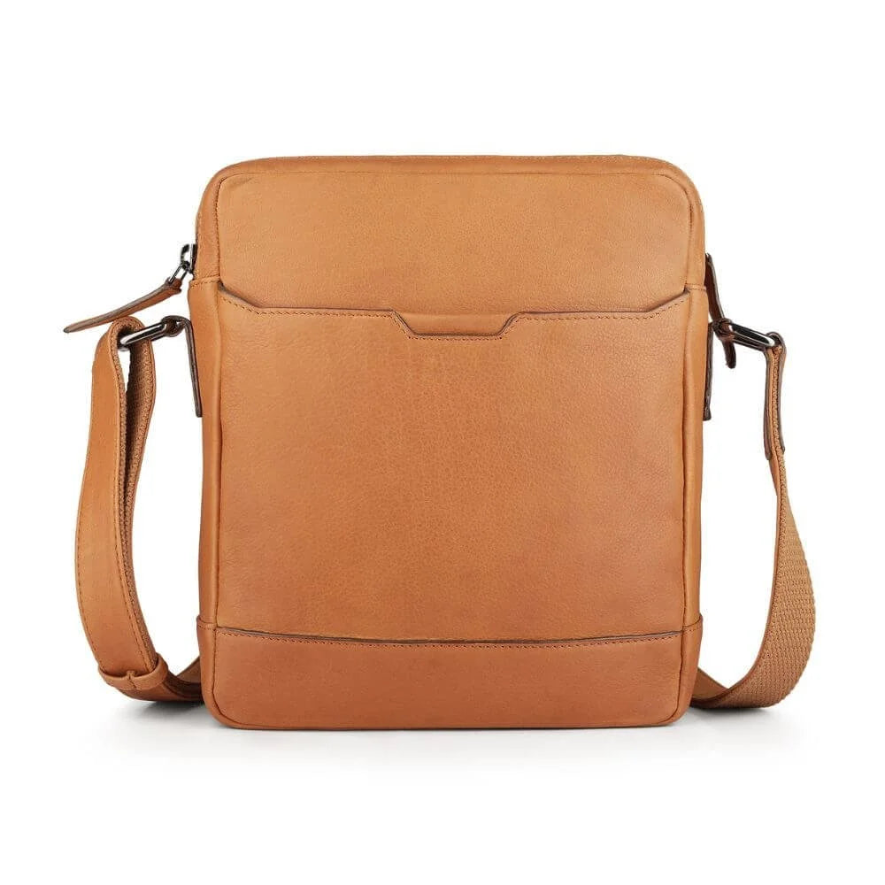 Primehide Leather Messenger Bag for Tablets & Travel Theo Hudson