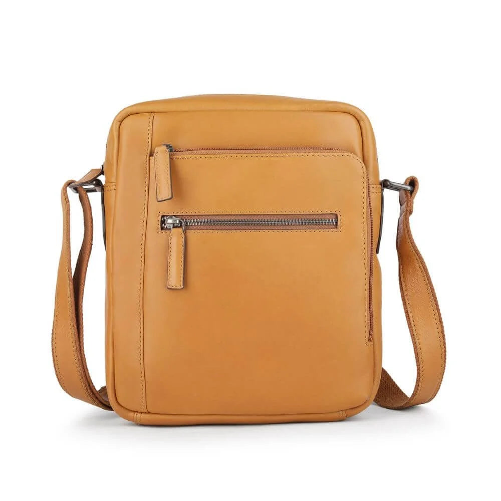 Primehide Leather Messenger Bag with Organiser & Tablet Pocket Frankie Chester