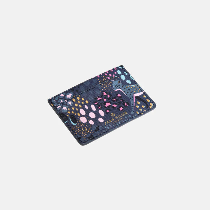 Midnight Leopard Card Holder