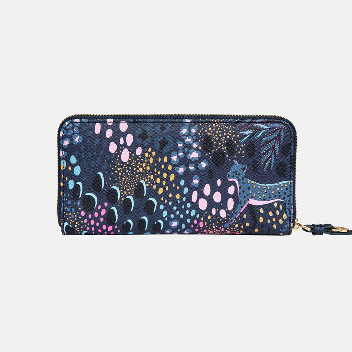 Midnight Leopard Large Zip Purse