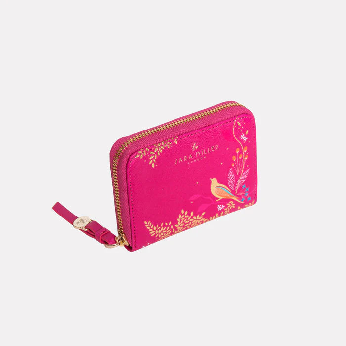 Pink Birds Small Zip Purse