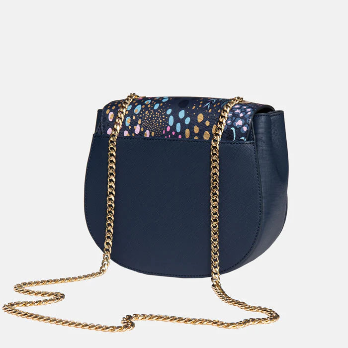 Midnight Leopard Gold Chain Crossbody Bag
