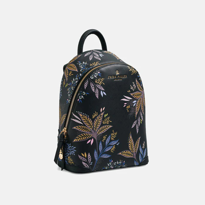 Black Botanic Mini Backpack