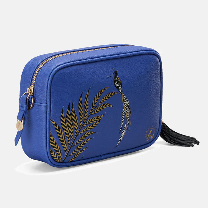 Blue Camera Crossbody