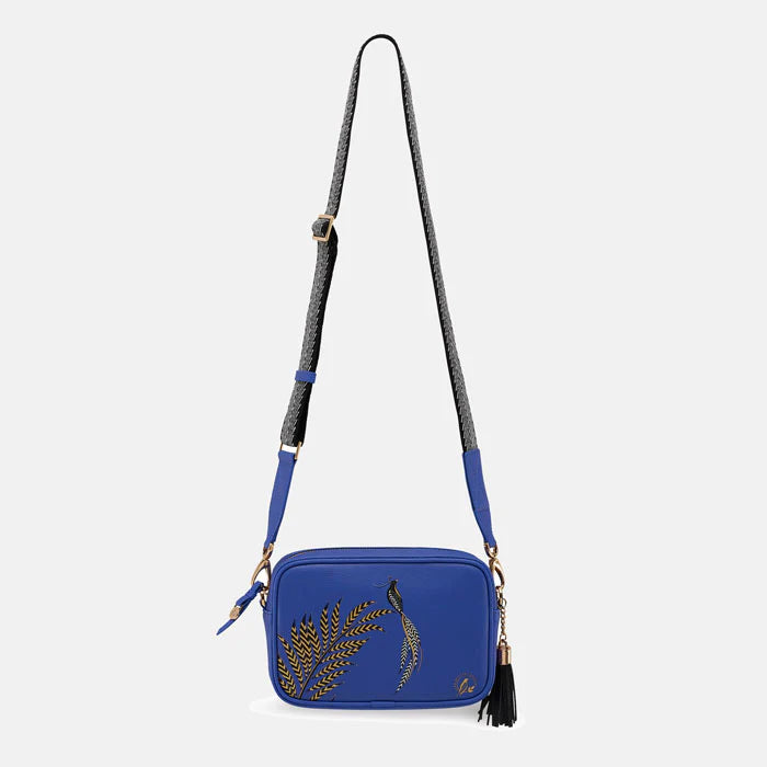 Blue Camera Crossbody