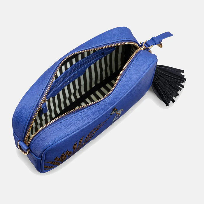Blue Camera Crossbody