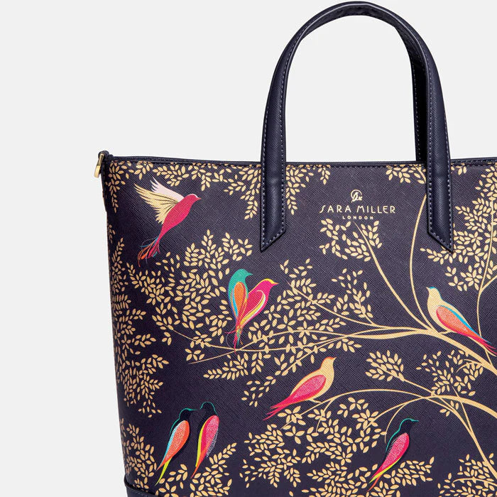 Smokey Blue Birds Tote