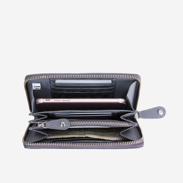 ZIP AROUND PURSE, SHIMMER