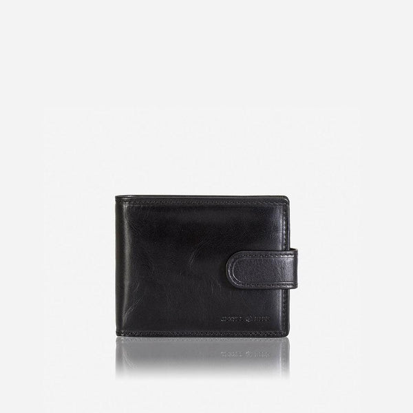 BIFOLD WALLET WITH COIN AND TAB CLOSURE
