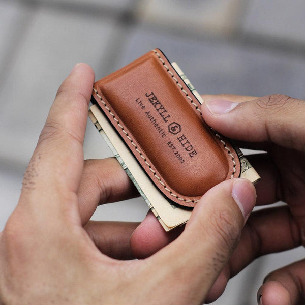 MONEY CLIP, TAN