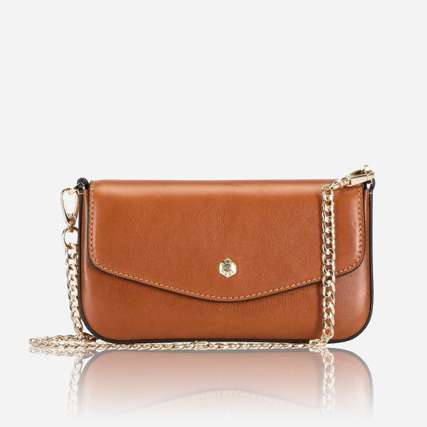 LADIES CLUTCH BAG, TAN