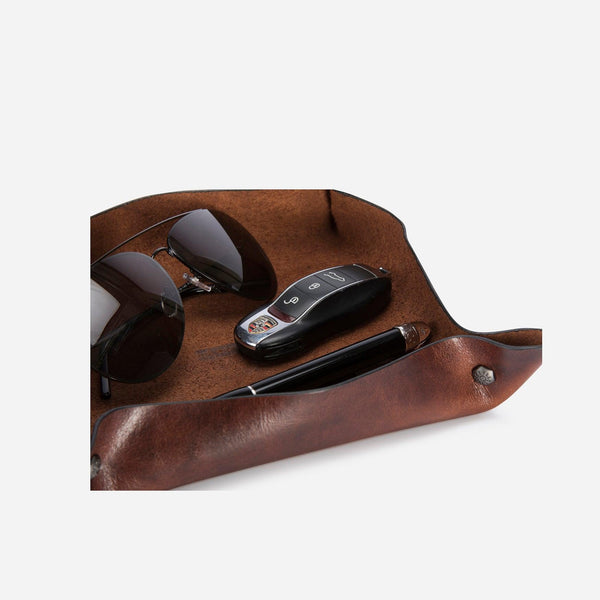 LEATHER DESK TRAY, COFFEE