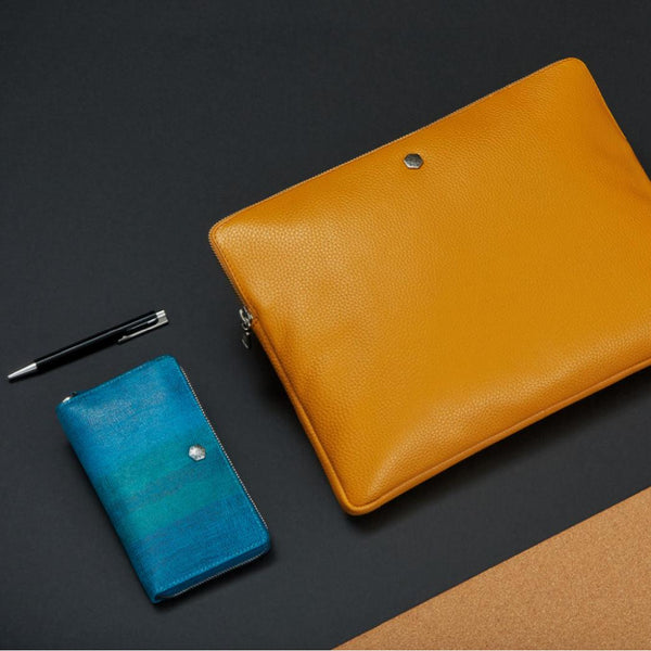 ZIP AROUND LAPTOP FOLDER, CANARY YELLOW