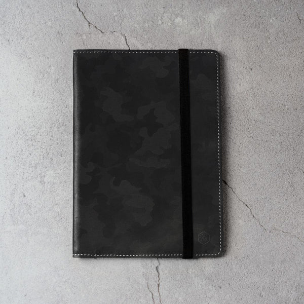LEATHER A5 NOTEBOOK COVER, CAMO